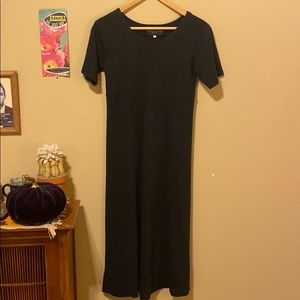 Long Midi Length Black Dress / Fits Small/Medium